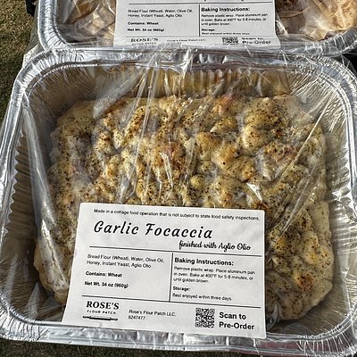 Garlic Focaccia With Aglio Olio