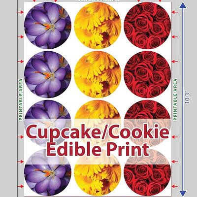  Edible Print – Printed Cupcake Toppers 