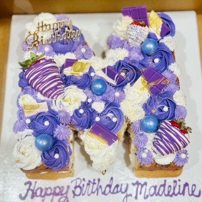 Custom Shape Cake (initial/number) - Size/price Varies