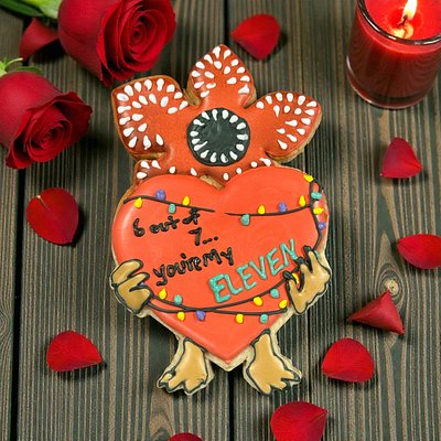 6” Stranger Things Valentines Cookie