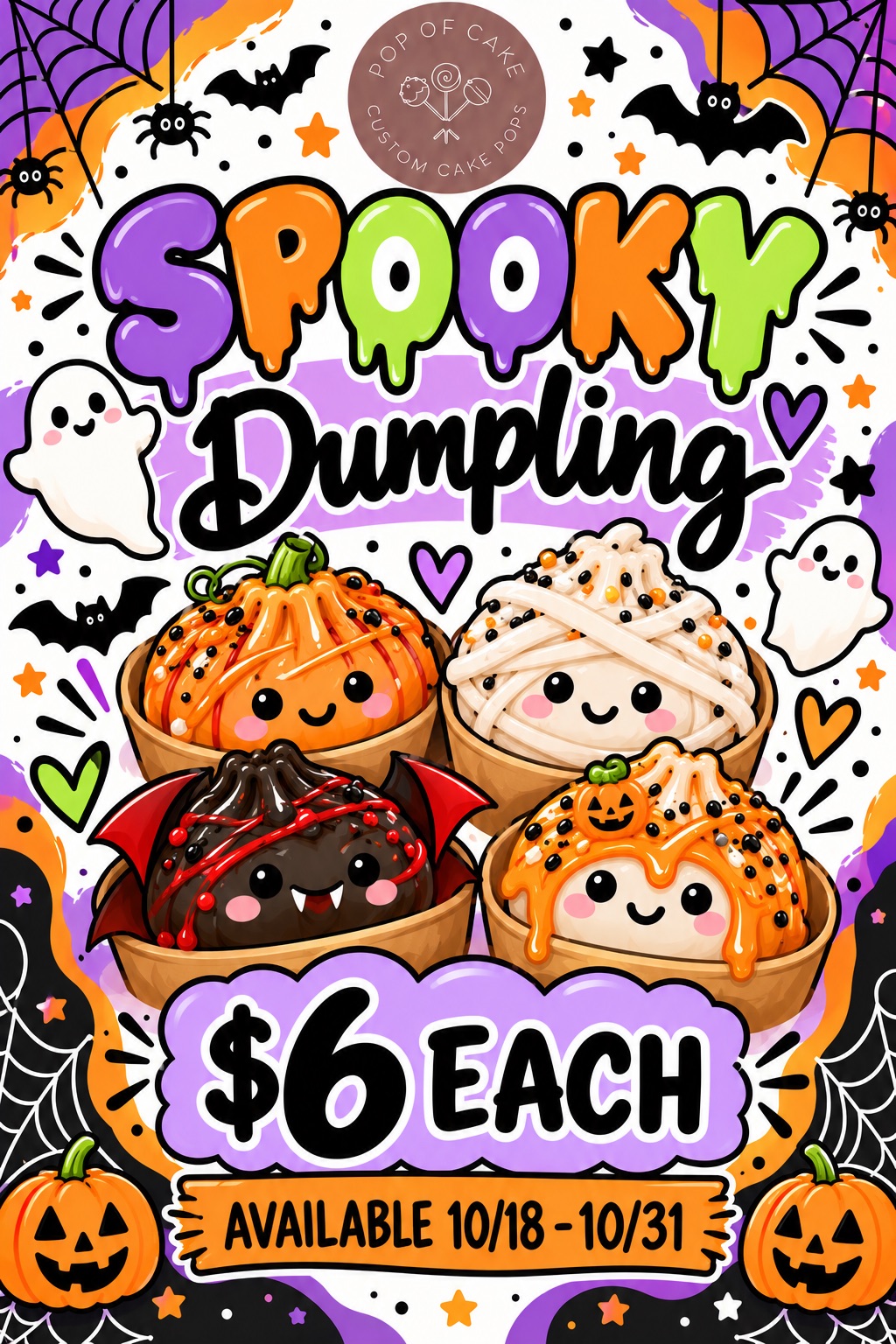 🧡🖤 Spooky Dumplings 🧡🖤