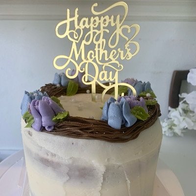 Cake - Mother’s Day Cake - 6 Inch 2 Layer - Chocolate Or Vanilla/ Vanilla Buttercream /Feeds 6 to 8