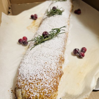 Homemade apple strudel 