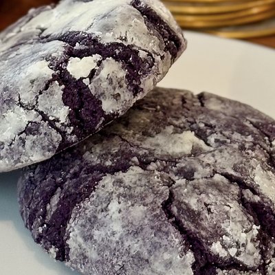 Ube Crinkle Cookies 