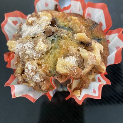 Sourdough Blueberry Crunch Muffin