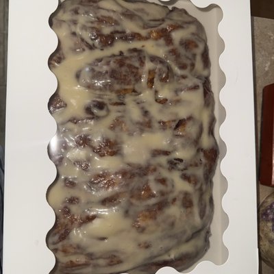 Cinnamon Roll Sourdough Focaccia (Cream Cheese Icing)