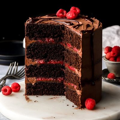 Chocolate raspberry cake