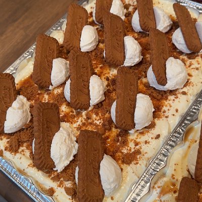 Caramel Biscoff Pudding Pan