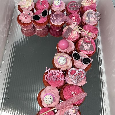 Number Shaped Cupcakes