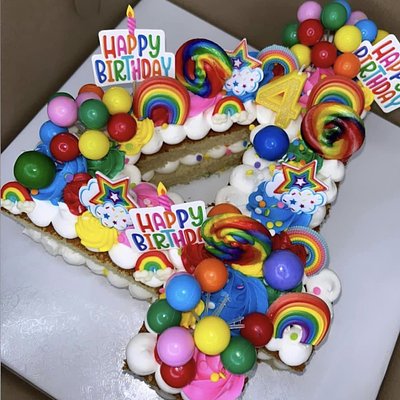 Custom Large Number Cake Booking Fee Only 