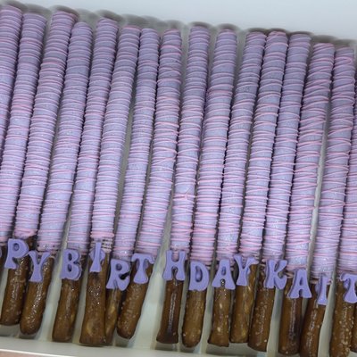Dipped Pretzel Rods