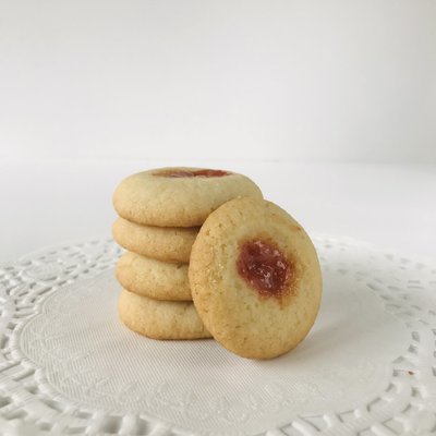 Mantecaditos GLUTEN & DAIRY FREE (Puertorican Thumbprint Cookie) Bag 15 Pieces