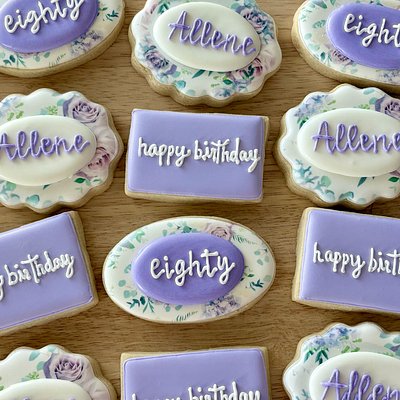 Royal Iced Decorated Sugar Cookies “Vintage Garden Collection” 3 Designs