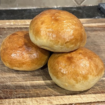 Brioche Sourdough Hamburger Buns