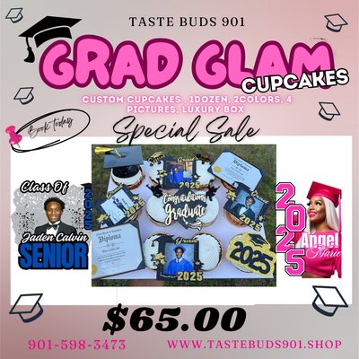 Graduation Glam Cupcakes