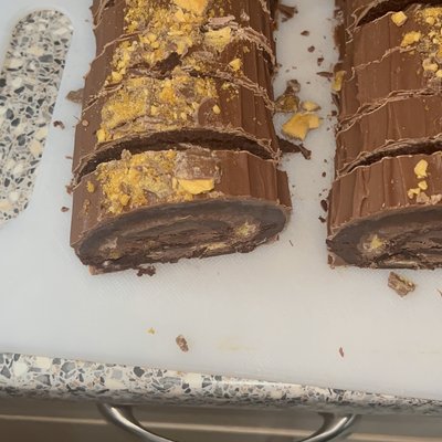 Brownie Yule Log