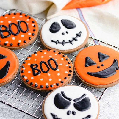 1 Dozen Iced Sugar Cookies Halloween