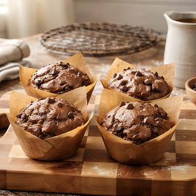 Double Chocolate Chip Sourdough Muffin (4)