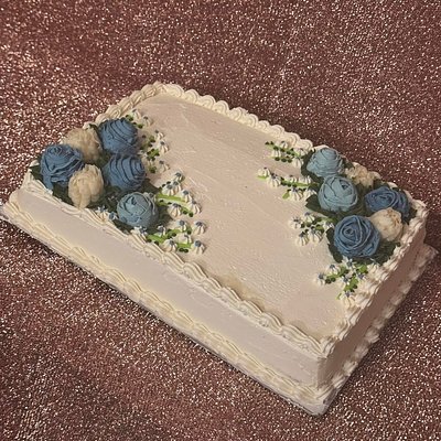 Quarter Sheet Wedding Cake