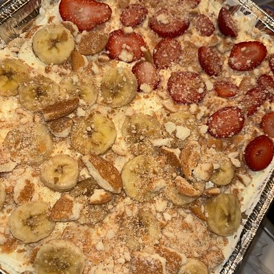Half Banana Half Straw Pudding Pan
