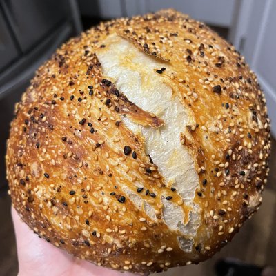 Everything Seasoned Sourdough Loaf 