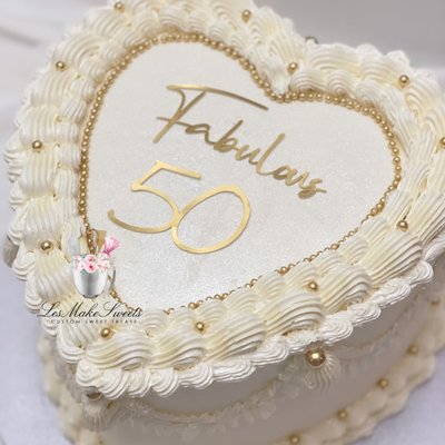 10 Inch 2 Layer Heart Cake (serves 18-20)