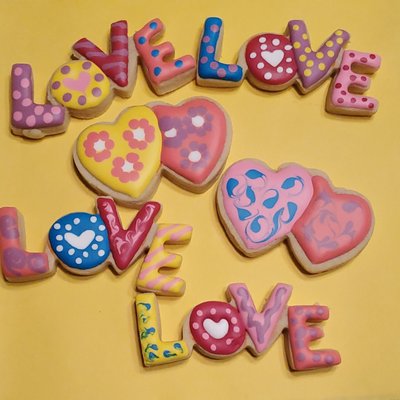 LOVE Shaped Cookies