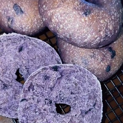Sourdough Blueberry 🫐 Bagels