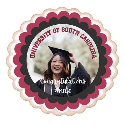Decorated Edible Image Graduation Cookies