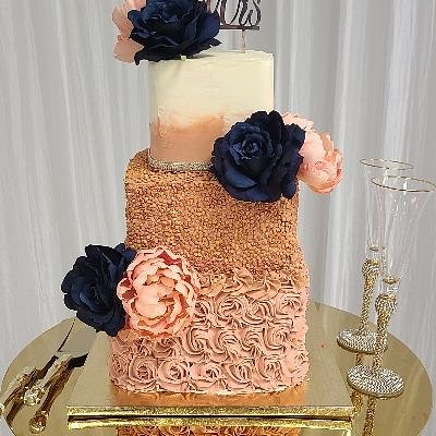 3 Tiered Cake 6in/8in/10in Serves 80