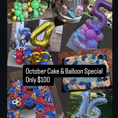 BALLOON AND CAKE SPECIAL