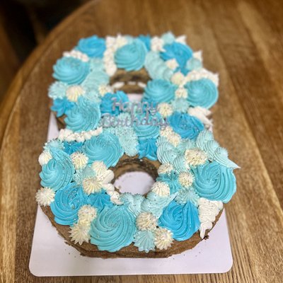 Number Cookie Cakes