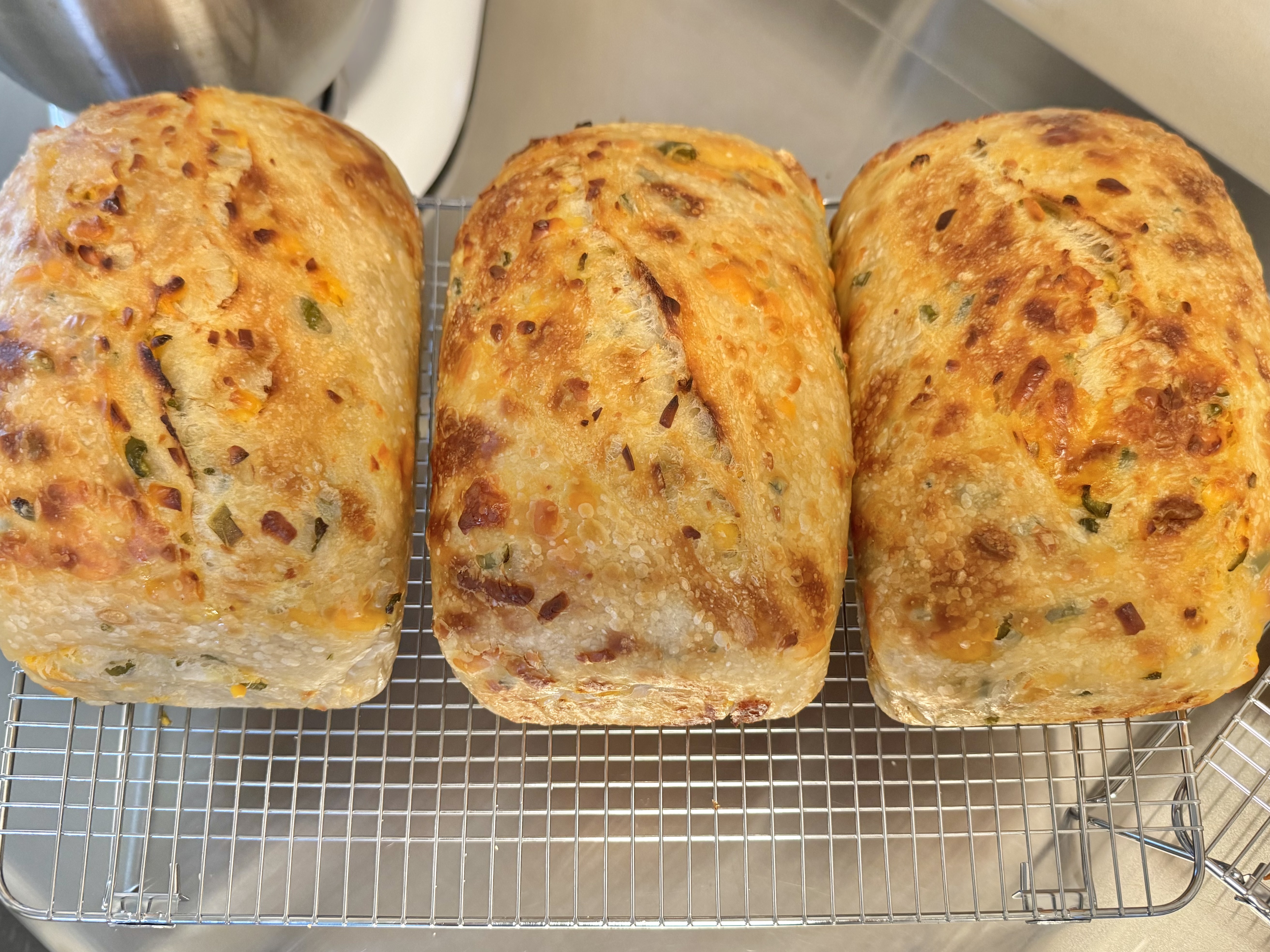 Cheddar Jalapeño Sourdough Artisan Bread 