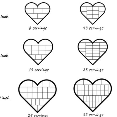 10” Heart Cake (Serves ~30)