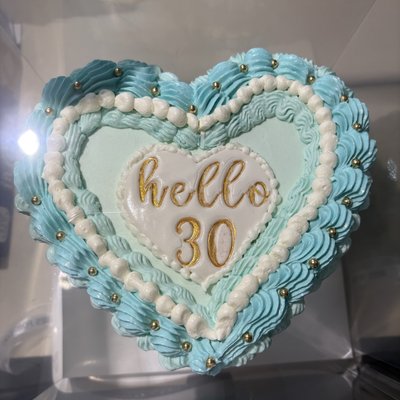 6” Heart Vintage Cake Start Price