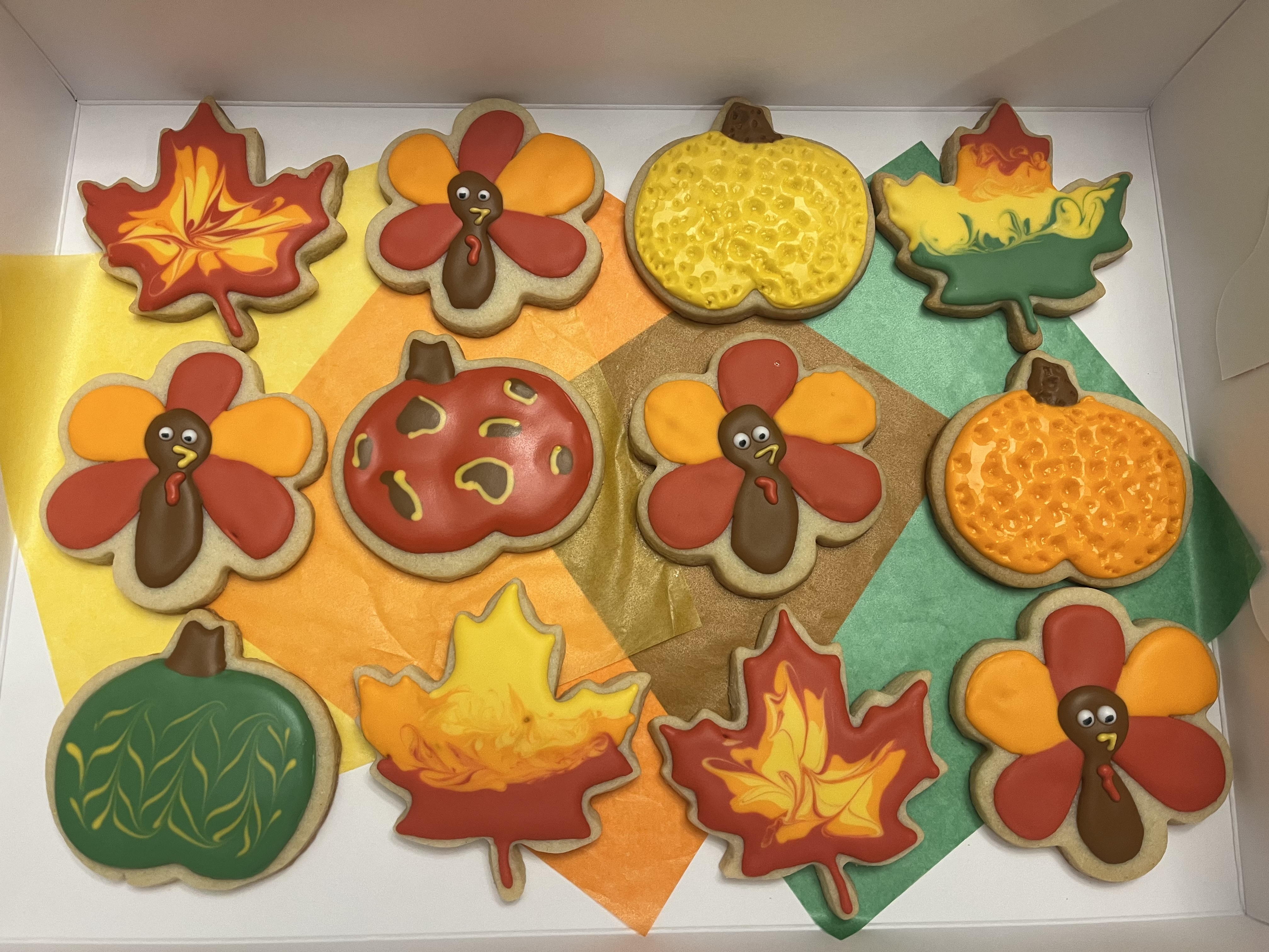 Dozen Thanksgiving Sugar Cookies 