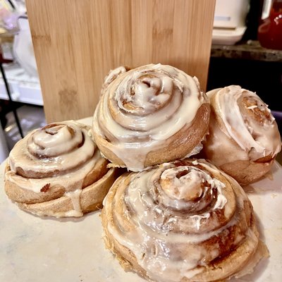 Classic Frosted Cinnamon Rolls