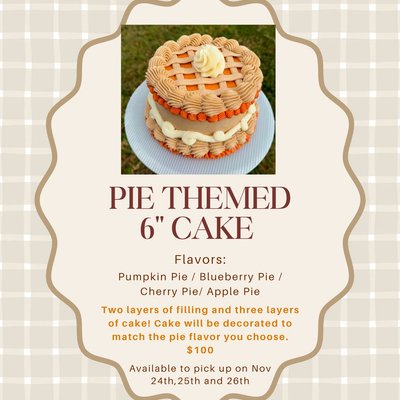 Pie Themed 6" Cake