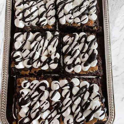 Tray Of Fancy Brownies
