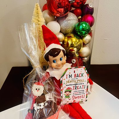 Im Back Elf On The Shelf Regular Size Hot Cocoa Bomb And Chocolate Spoon