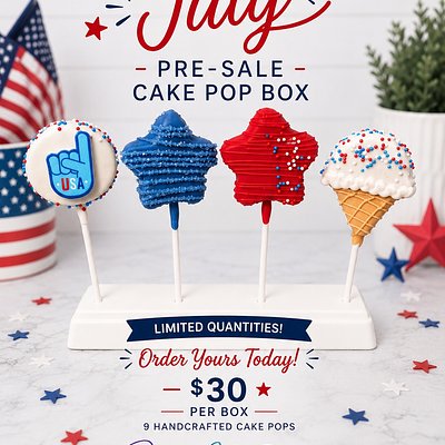 4th of July Cake Pop Box