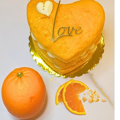 Orange De La Creme 6 Inch Naked Cake ( Baked In All Flavors)