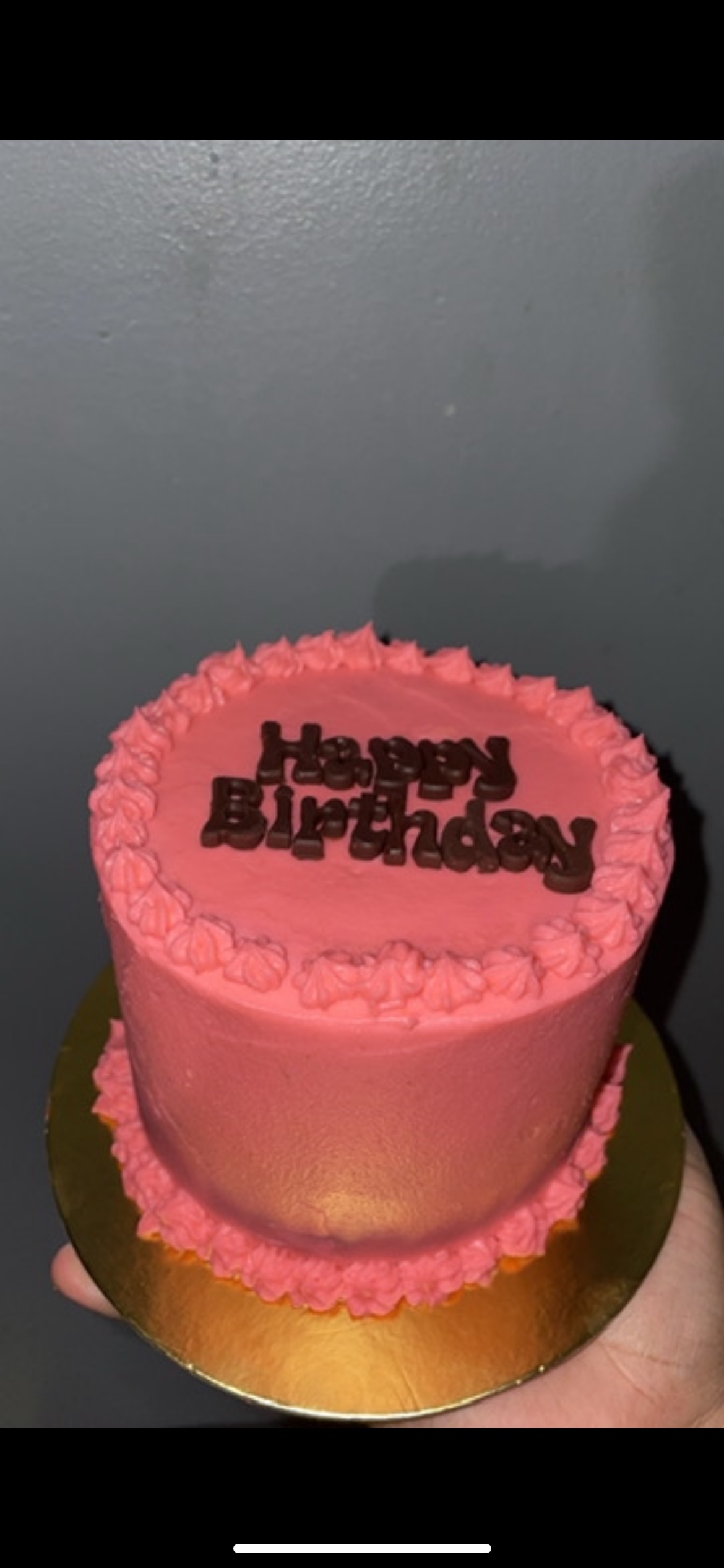 Pink Happy Birthday Cake