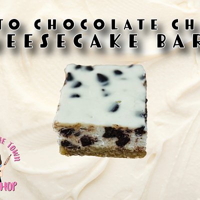 Half Dozen Keto Chocolate Chip Cheesecake Bars