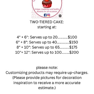 2 Tier Cakes