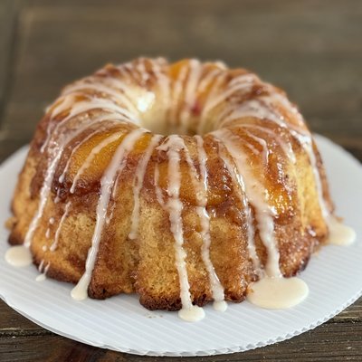 Mini Peach Cobbler Pound Cake 
