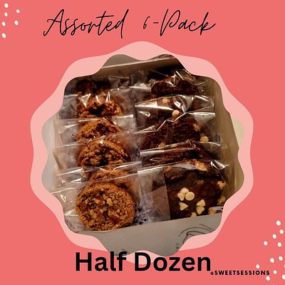 Assorted 6 Pack-  Pick 2 Flavors of Protein Cookies