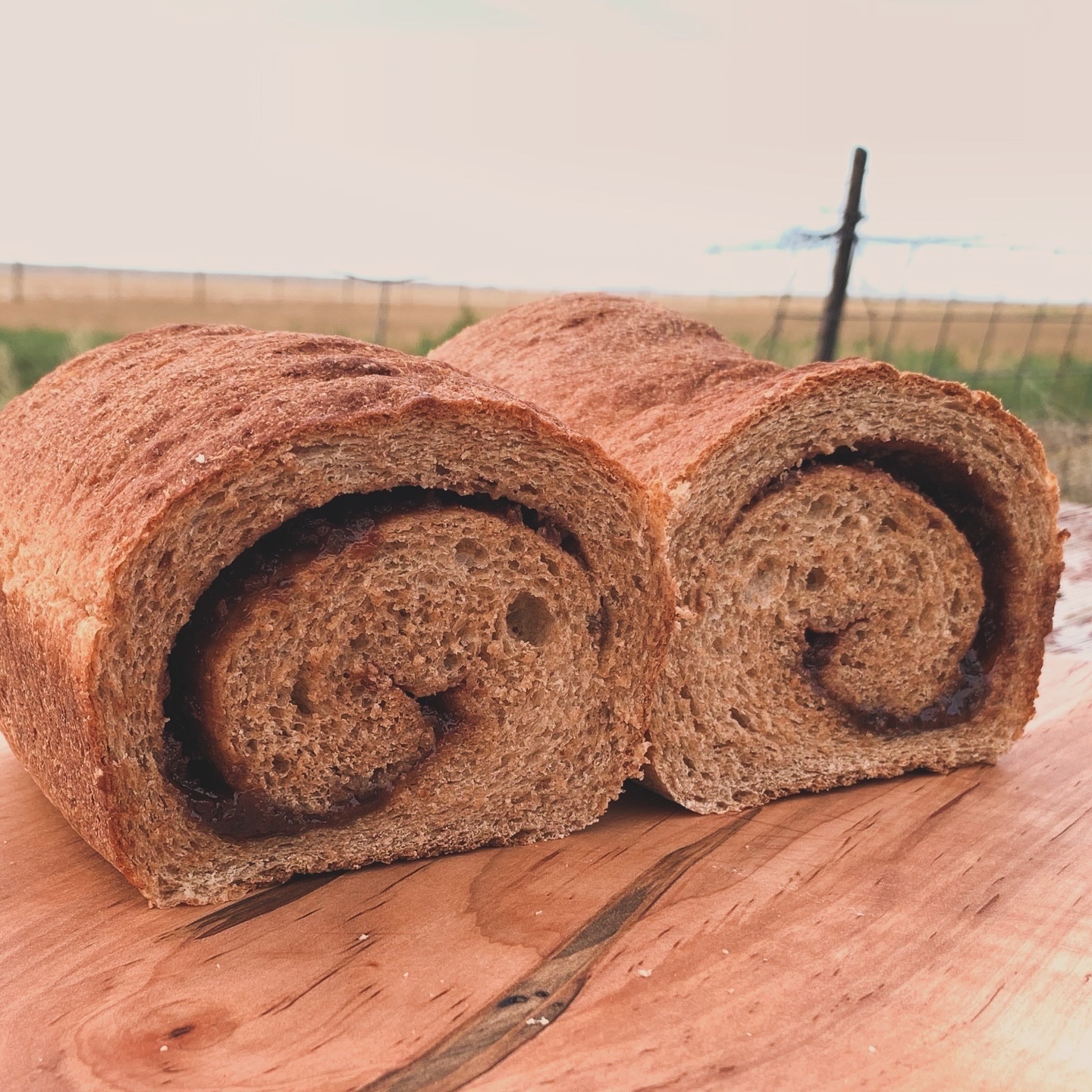 Whole Wheat Cinnamon Raisin Swirl Bread
