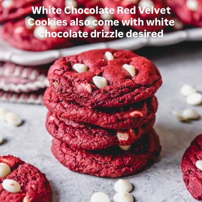 White Chocolate Red velvet Cookies