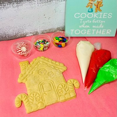 Gingerbread House Front Kits - 3 Cookies 